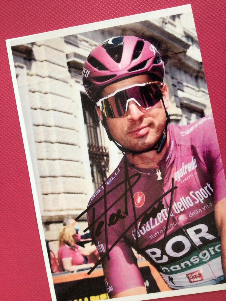 wielerfoto  2021 giro team bora  peter sagan signe, Verzenden, Zo goed als nieuw