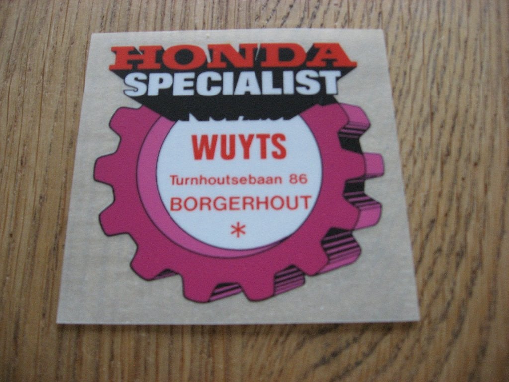 Sticker Honda Specialist Wuyts Borgerhout, Ophalen of Verzenden, Nieuw, Overige typen