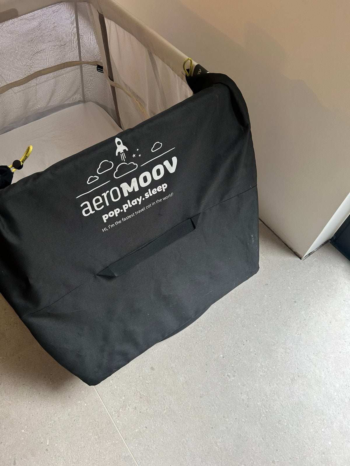 Aeromoov Reisbedje white sand, Enlèvement, Comme neuf, Matelas