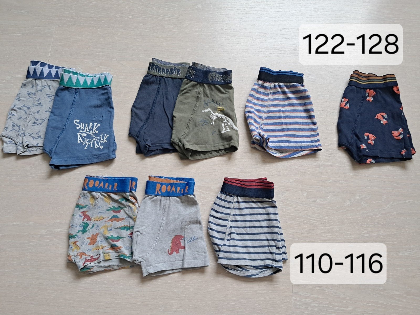 9 boxershorts 110-128, Kinderen en Baby's, Ophalen of Verzenden