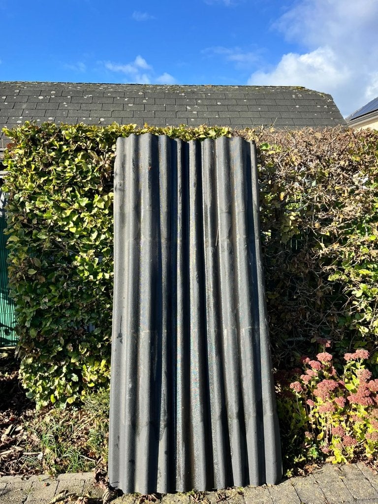 24 zwarte bitumen golfplaten 2 meter x 1meter, Tôle ondulée, Synthétique, Enlèvement, Noir