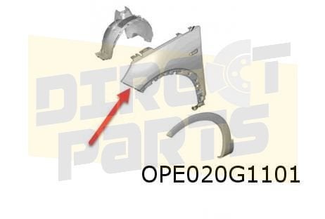 Opel Grandland (11/17-8/21) voorscherm Links Origineel! 9817, Neuf, -, -, Garde-boue