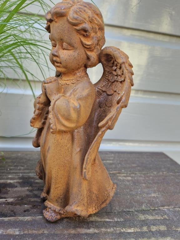 engeltje van gietijzer , decoratie engel, Tuin en Terras, Ophalen of Verzenden, Nieuw