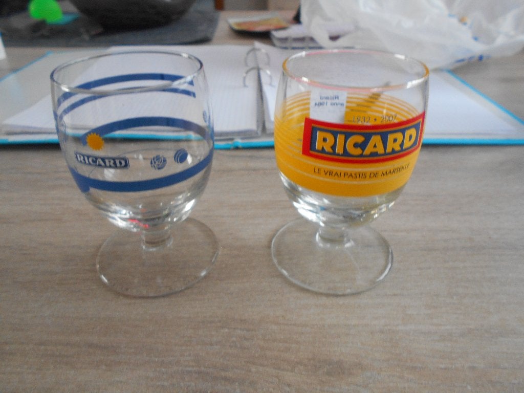 2 glazen van ricard, Ophalen of Verzenden, Zo goed als nieuw, Overige typen