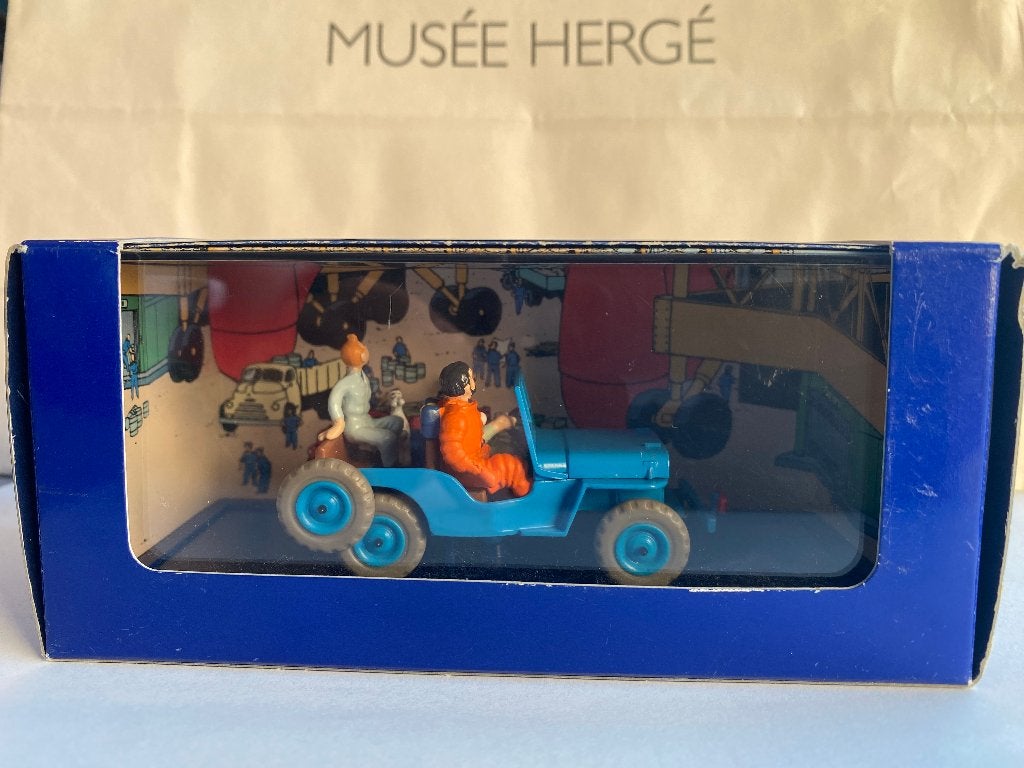 Tintin Willys Jeep Rocket to the Moon 1:43 — Editions Atlas, Enlèvement ou Envoi, Tintin, Comme neuf, Statue ou Figurine