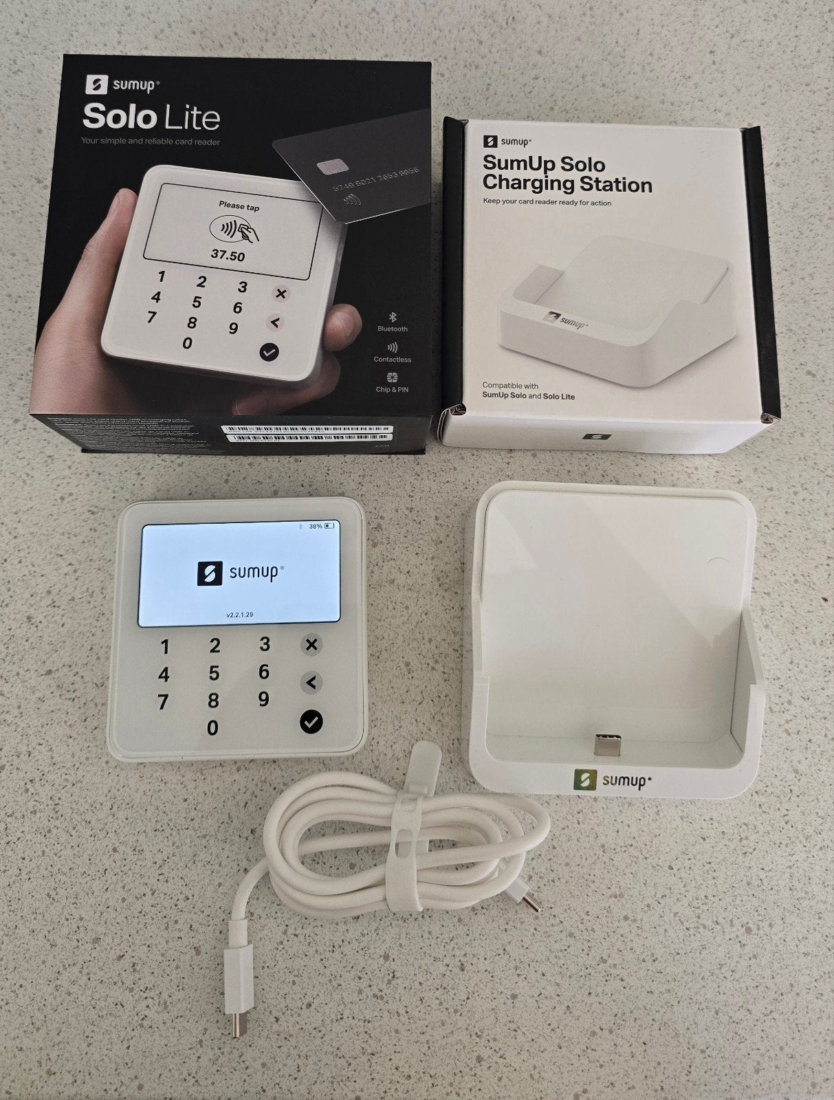 Lecteur de carte sans contact SumUp Solo Lite avec station d, Bricolage & Construction, Systèmes d'alarme, Enlèvement