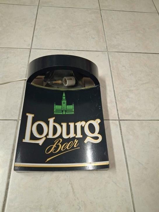 Loburg lichtreklame 5euro., Verzamelen, Biermerken, Ophalen of Verzenden, Zo goed als nieuw