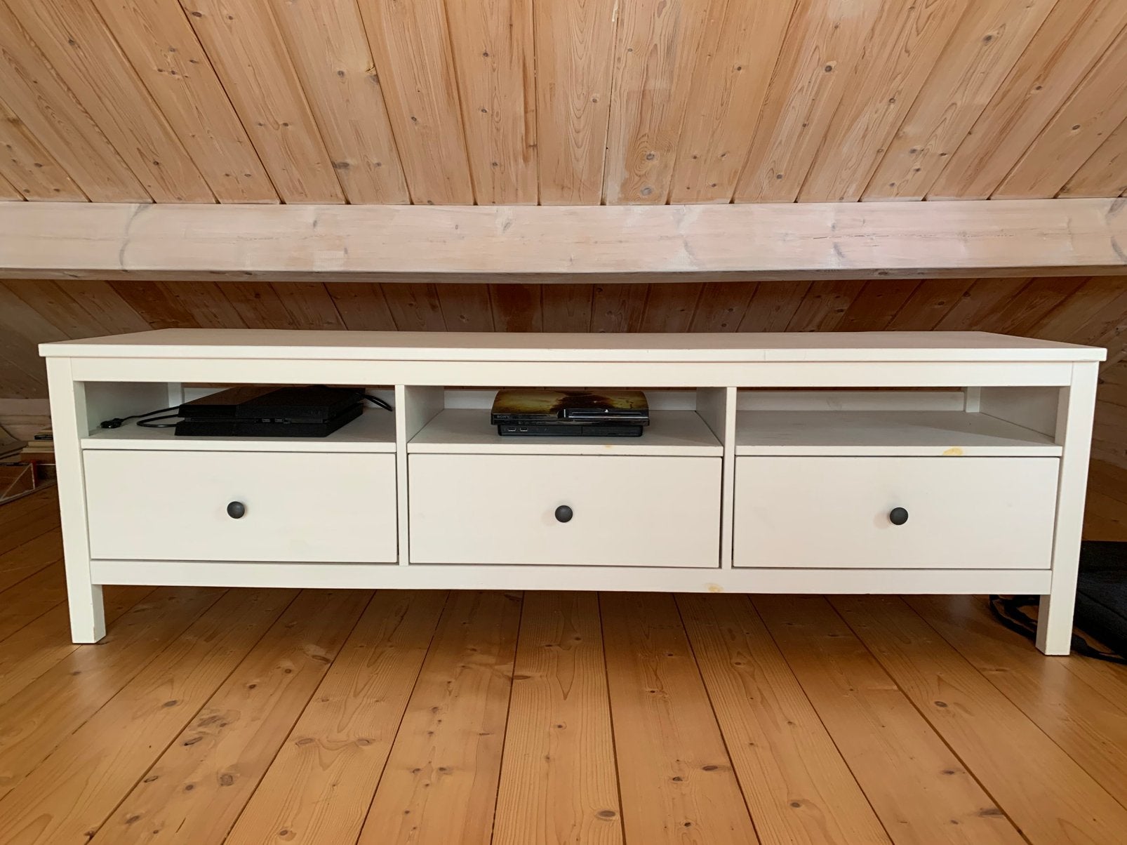 Ikea Hemnes stevig TV-meubel, Ophalen, Gebruikt, 150 tot 200 cm, Minder dan 100 cm