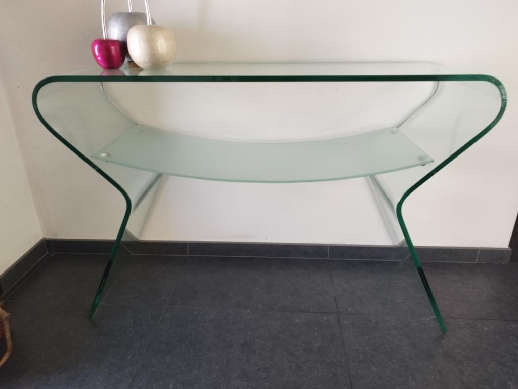 Console en verre - Meuble en verre 120cm x 80 x 40, Enlèvement, Comme neuf
