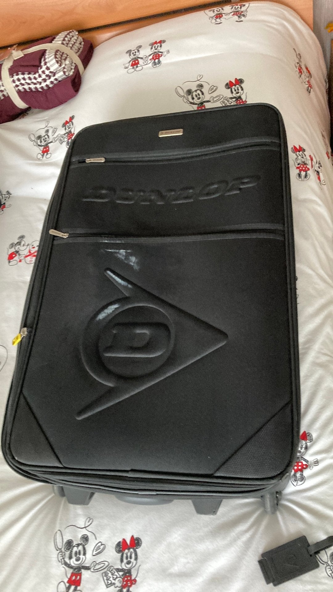 Reiskoffer DUNLOP Zwart 75cm/47 cm, Ophalen, Uitschuifbare handgreep, 45 tot 55 cm, Zo goed als nieuw