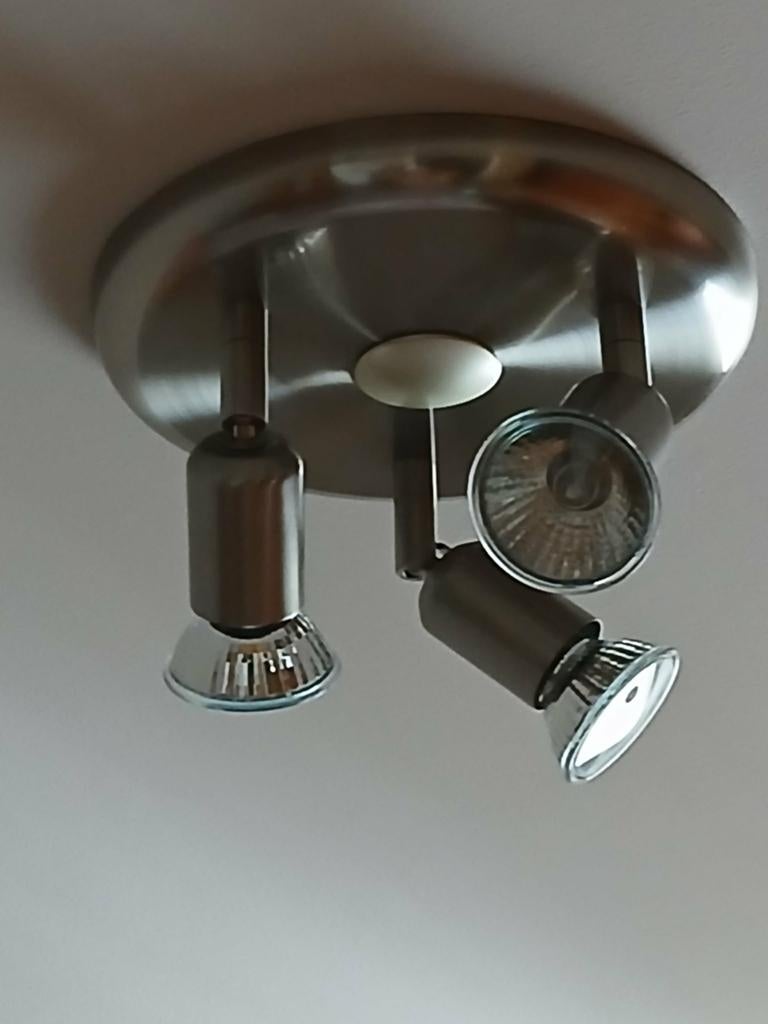 Moderne plafondlamp met 3 verstelbare ledspots, Ophalen, Led