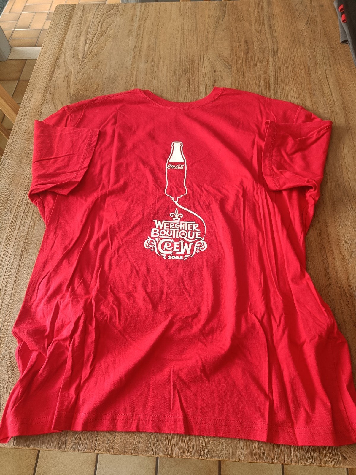 Rood Coca Cola t-shirt Werchter boutique XL, Enlèvement, Rouge