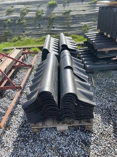 golfplaat nok, Doe-het-zelf en Bouw, Dakpannen en Dakbedekking, Zo goed als nieuw, Golfplaat, Overige materialen, Zwart, 15 m² of meer