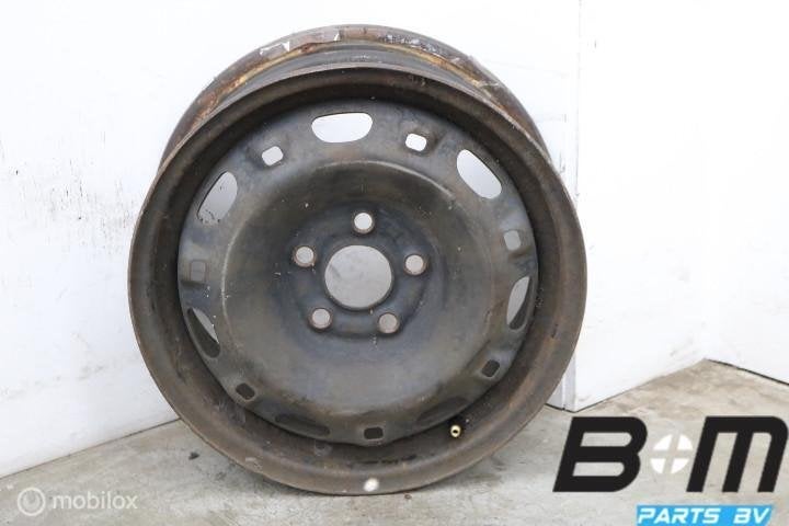 1 losse 14 inch stalen velg VW Polo 9N 6Q0601027F, Auto-onderdelen, Banden en Velgen, Gebruikt, Velg(en)