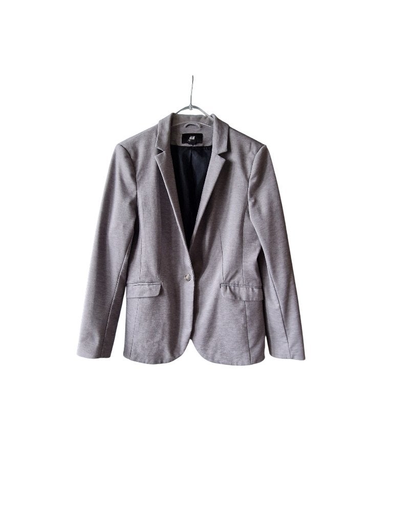 Damesblazer merk H&M maat 44 kleur grijs, Kleding | Dames, Jasjes, Kostuums en Pakken, H&M, Maat 42/44 (L), Ophalen of Verzenden