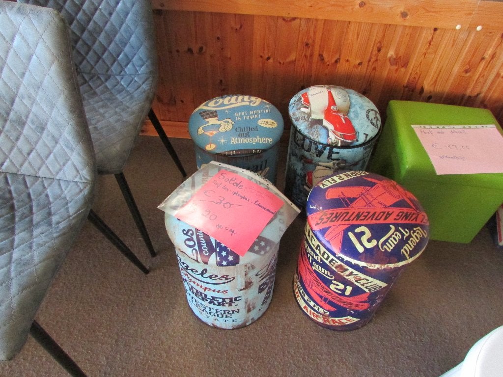 Nieuw poef ton met deksel 30 euro per stuk p.u, Maison & Meubles, Canapés | Repose-pieds & Poufs, Enlèvement, Neuf