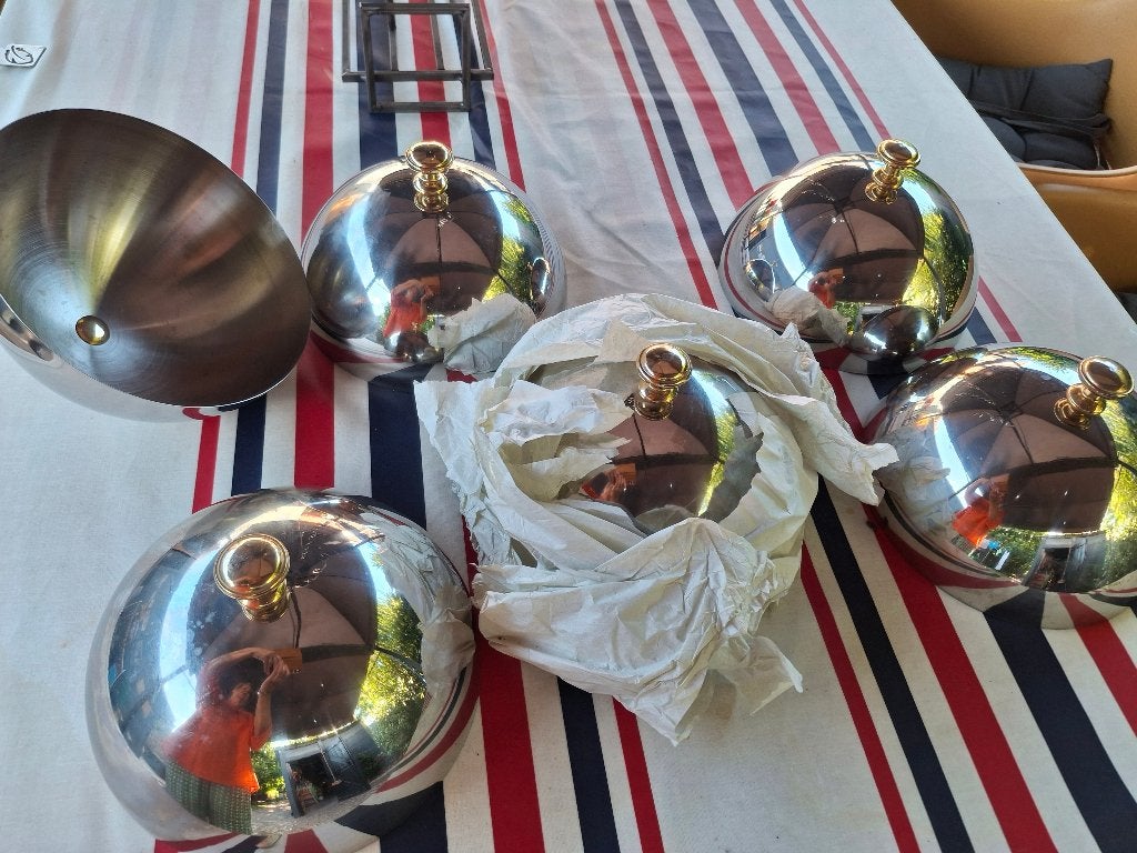 6 stuks metalen serveerdeksels/afdekhoezen voor etenswaren, Enlèvement, Neuf