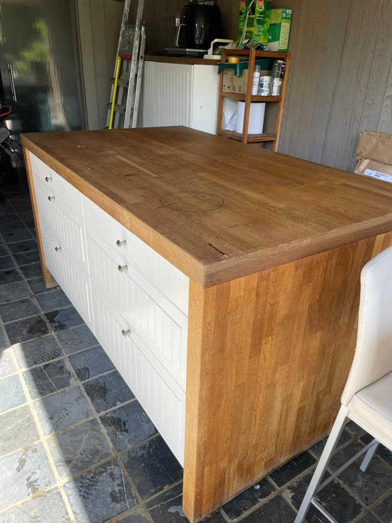 Eilandblok met bijhorende kast, Tuin en Terras, Ophalen, Zo goed als nieuw