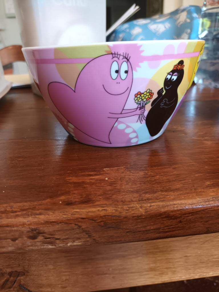 2 bols Barbapapa dans boîte d'origine, Ophalen of Verzenden, Zo goed als nieuw, Overige stijlen, Kop(pen) en/of Schotel(s)