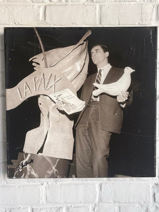 Vintage doek Maurice Béjart La Veuve Joyeuse 1963 De Munt, Verzamelen, Ophalen, 1960 tot 1980, Gebruikt, Foto