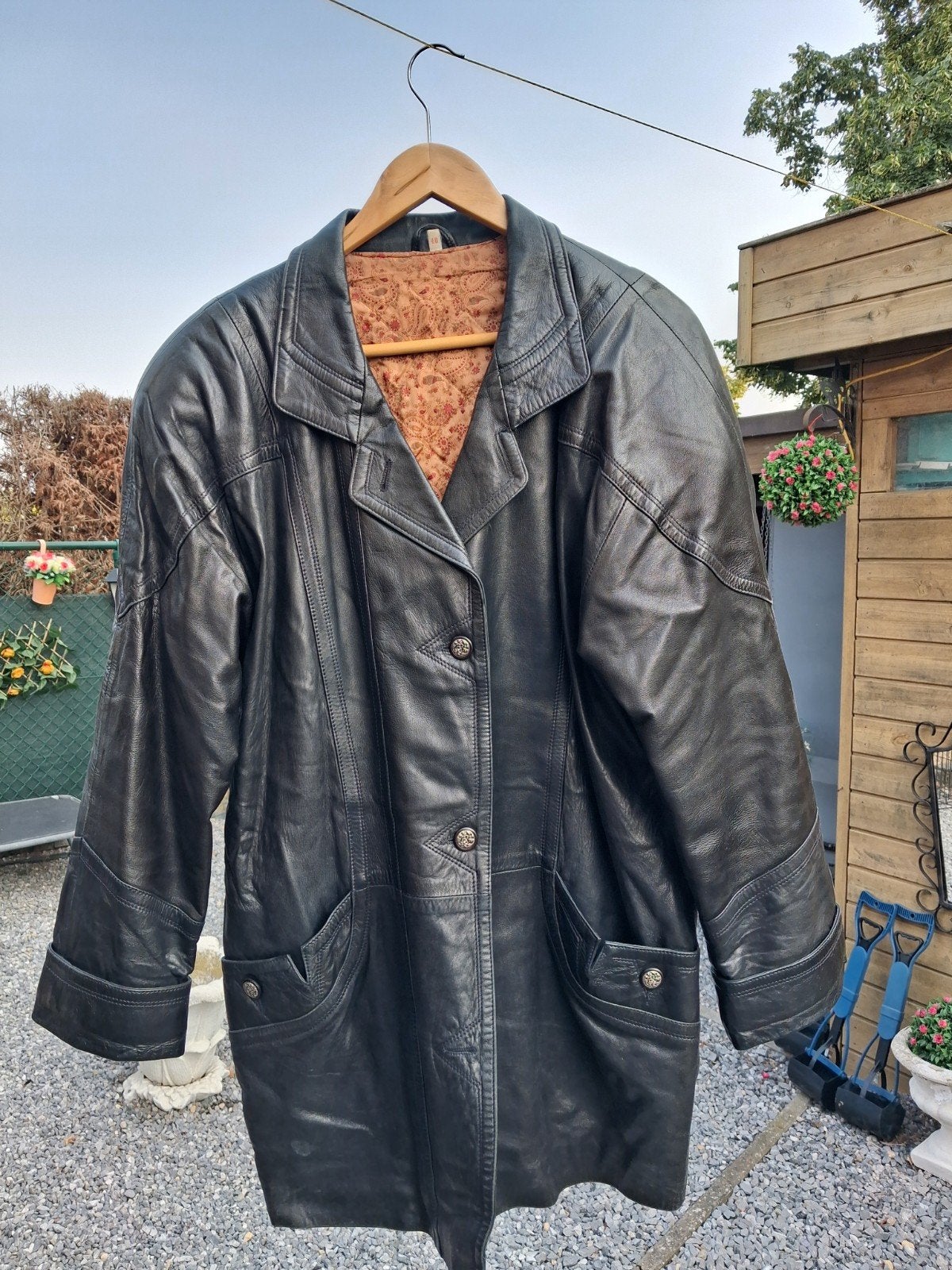 lederlook damesjas, Kleding | Dames, Jassen | Winter, Ophalen, Gedragen, Maat 38/40 (M), Bruin