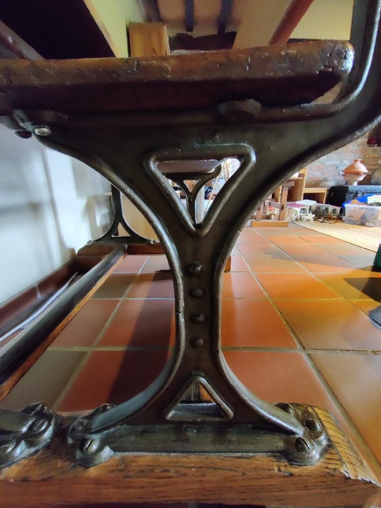 Vintage schoolbankje, Huis en Inrichting, Bureaus, Ophalen
