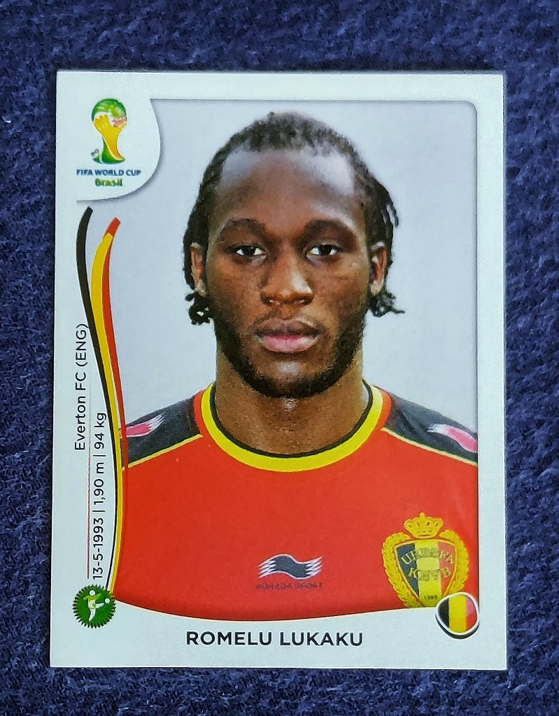 Panini sticker card voetbal ' WK 2014 - Romelu Lukaku ', Verzamelen, Ophalen of Verzenden, Nieuw, Poster, Plaatje of Sticker