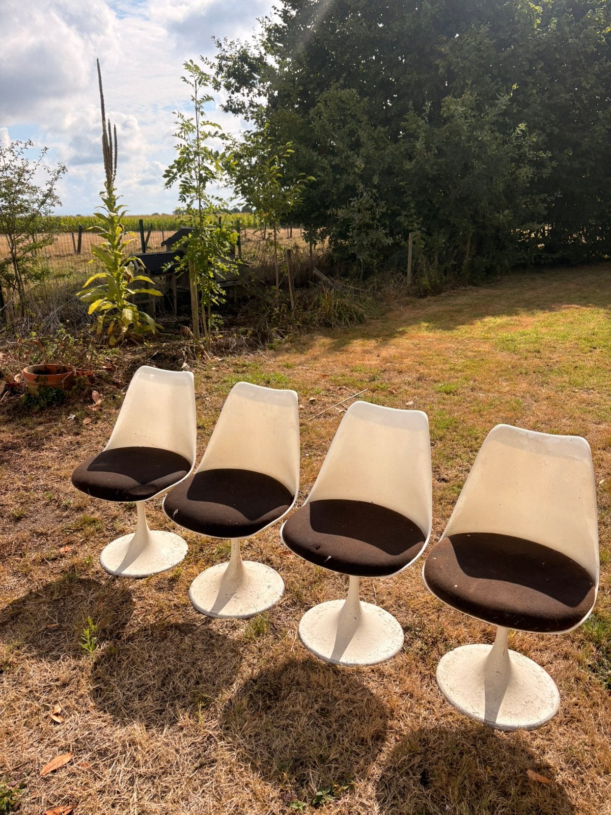 4 vintage stoelen PASTOE design, Ophalen