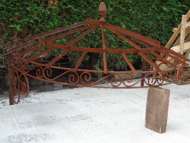 marquise en demi lune en fer forgé rouillé, Jardin & Terrasse, Enlèvement, Neuf