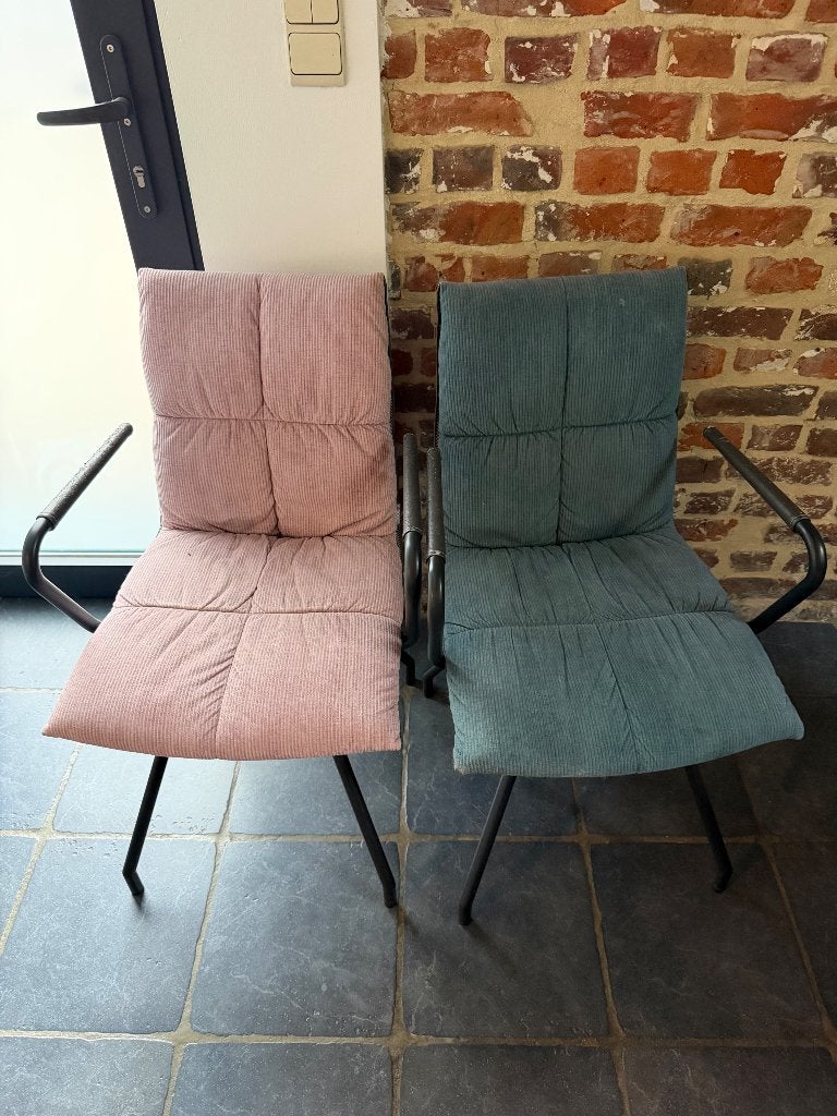 Zes stoelen eetkamer, Ophalen, Gebruikt, Blauw, Vijf, Zes of meer stoelen