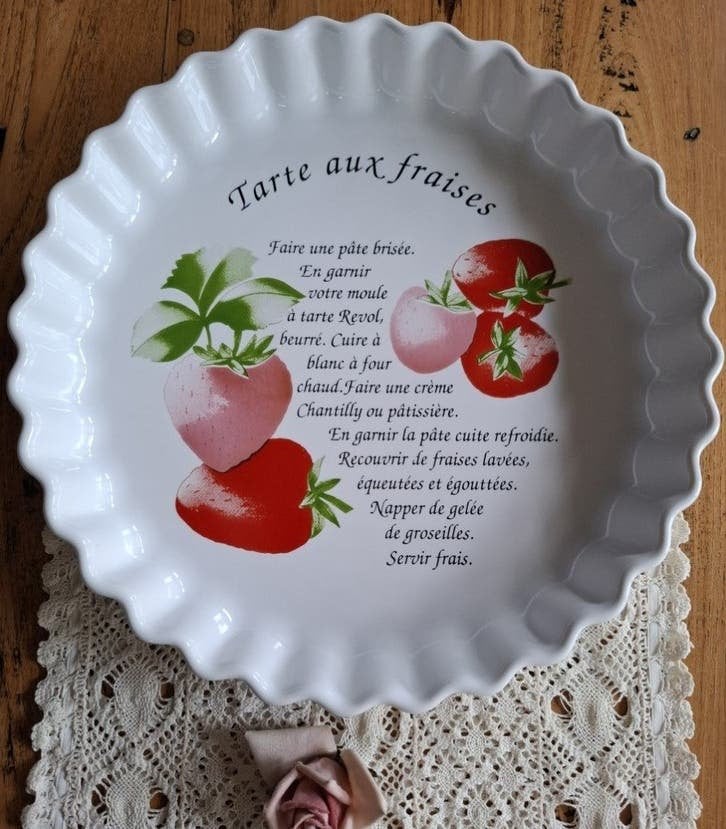 Vintage Franse aardbeien taartvorm, bakvorm, REVOL, Antiek en Kunst, Ophalen of Verzenden