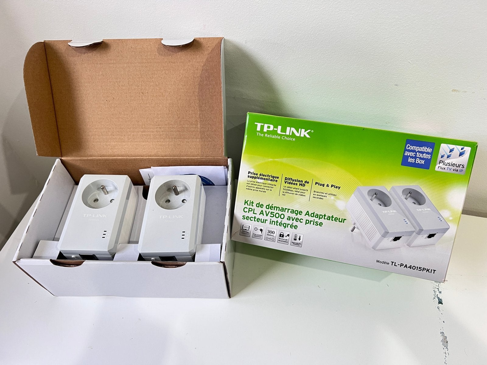 LOT DE 2 PRISES CPL PLC DEVOLO TPLINK - BOITE, Enlèvement ou Envoi, Comme neuf