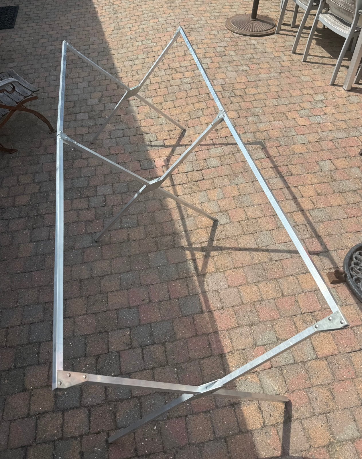 Lot de 2 Lits de camp en fer 200x50, Maison & Meubles, Ameublement | Revêtements de sol, Enlèvement, Comme neuf, Argenté, Autres types