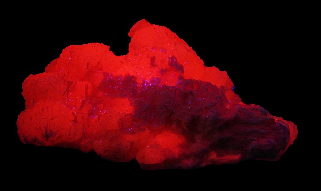 MANGANOCALCIET UV + KUTNOHORIET uit Zuid-Afrika., Collections, Minéraux & Fossiles, Enlèvement ou Envoi, Minéral