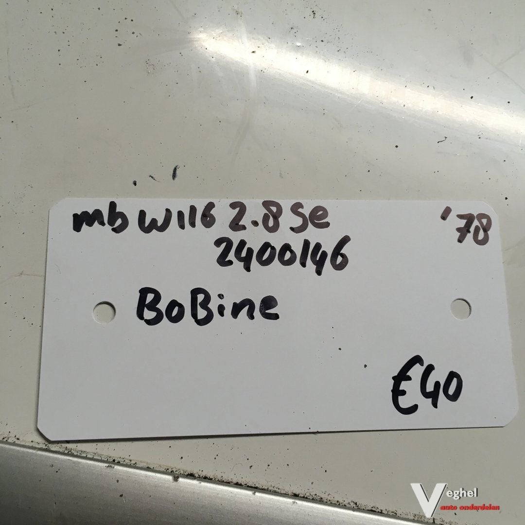 Mercedes W116  2.8 SE  1979 wagennr 2400146  Bobine, -, Utilisé, -, -