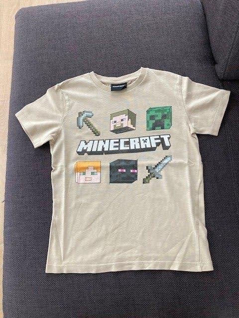 Tee-shirt beige Next Minecraft 128 cm, Garçon, Enlèvement ou Envoi, Chemise ou À manches longues, Comme neuf