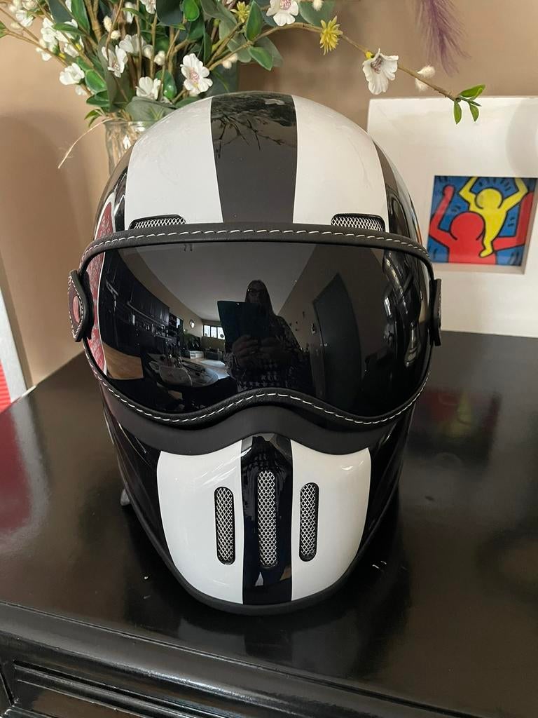 Helm van DOT met afneembare bril, Vélos & Vélomoteurs, Enlèvement, Neuf, Large