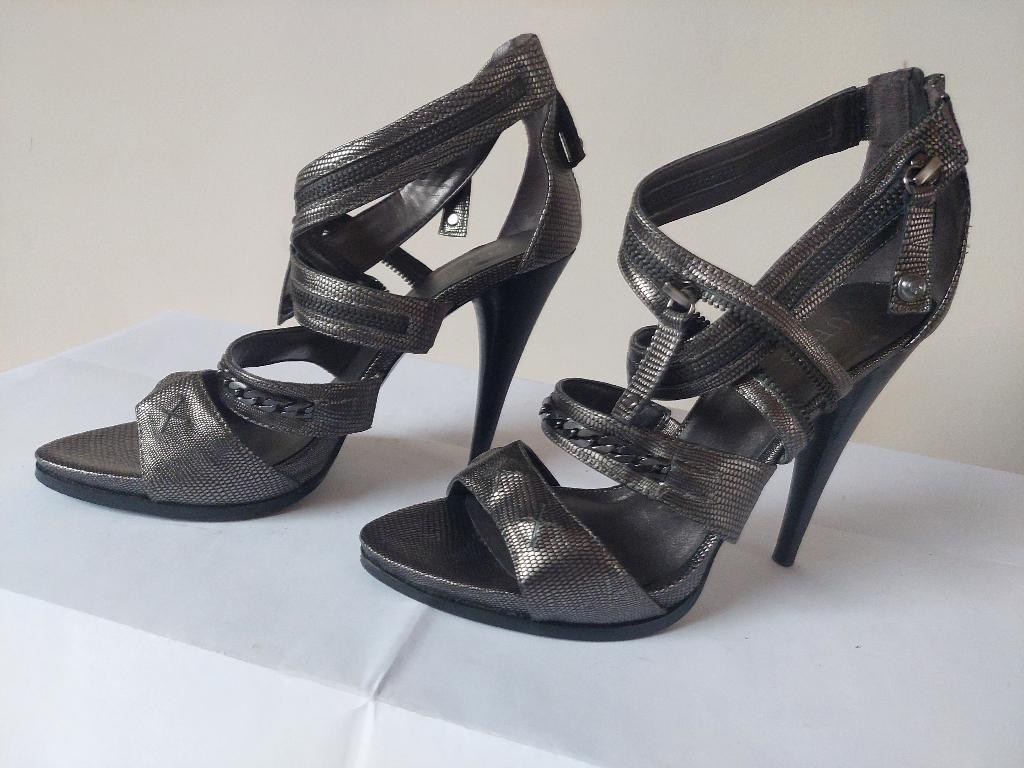 781B* GUESS sexy sandalen met hoge hakken (40), Kleding | Dames, Schoenen, Guess, Verzenden, Schoenen met hoge hakken, Grijs
