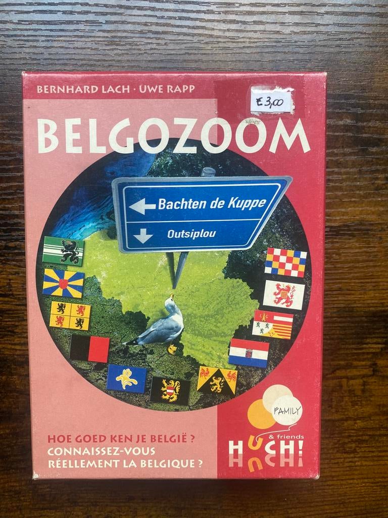 Gezelschapsspel Belgozoom, Hobby en Vrije tijd, Gezelschapsspellen | Overige, Ophalen of Verzenden, Gebruikt, Huch & Friends