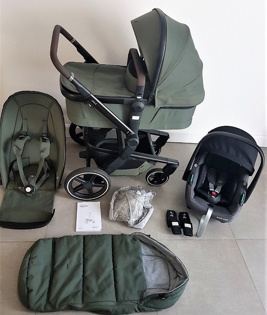Joolz Day+ – Forest Green, Zo goed als nieuw, Verstelbare duwstang, Ophalen, Kinderwagen