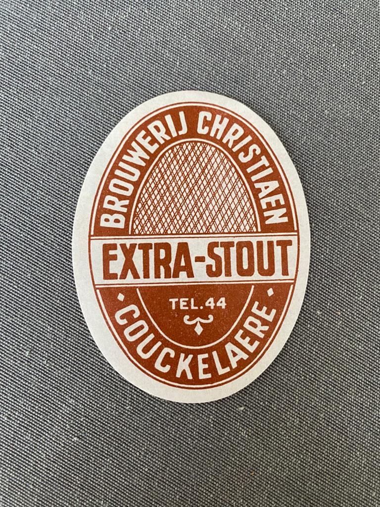 Oud bier etiket brouwerij CHRISTIAEN te KOEKELARE, Ophalen of Verzenden, Zo goed als nieuw