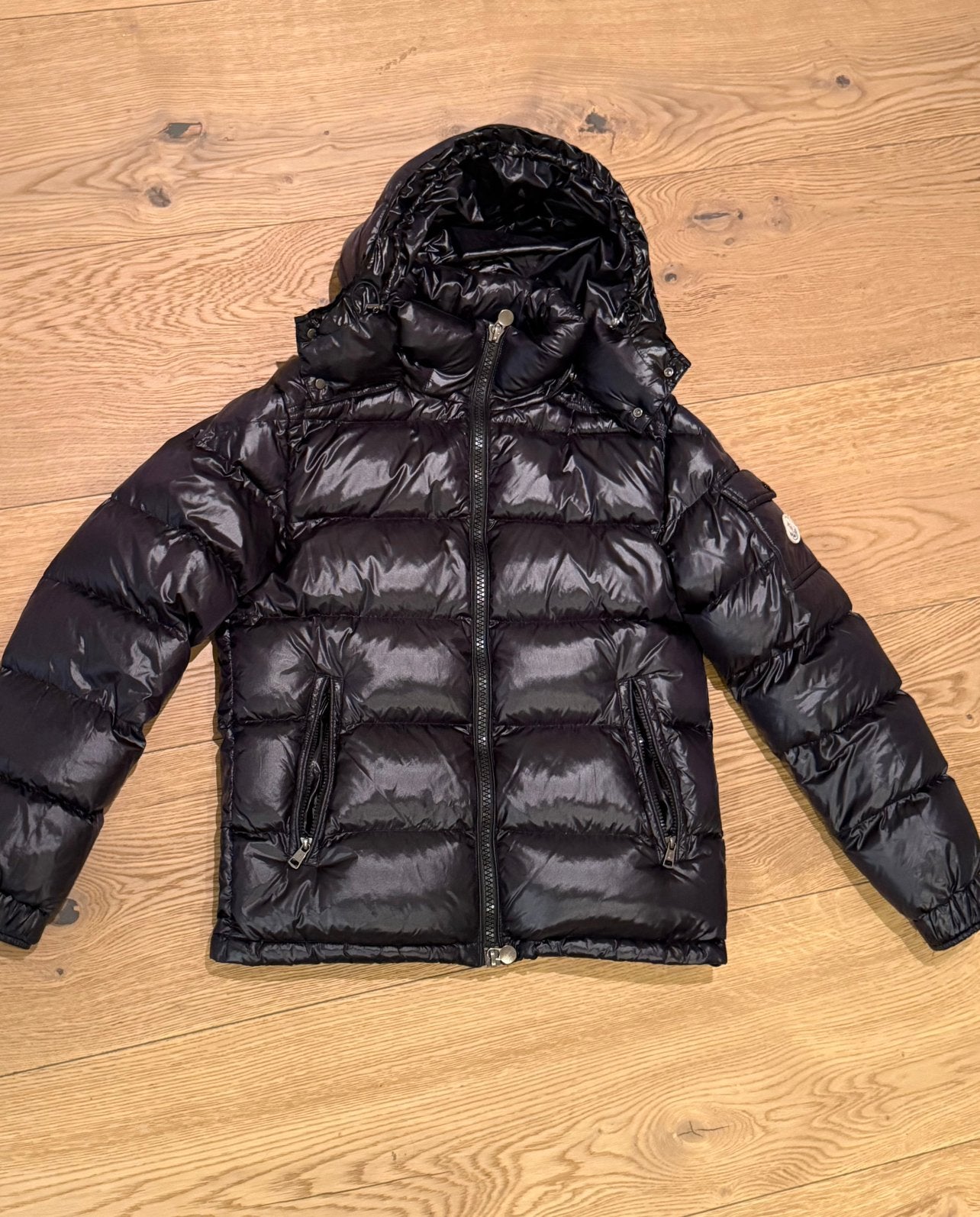 Blinkende zwarte jas moncler, Kleding | Heren, Jassen | Winter, Ophalen of Verzenden, Nieuw, Maat 46 (S) of kleiner, Zwart