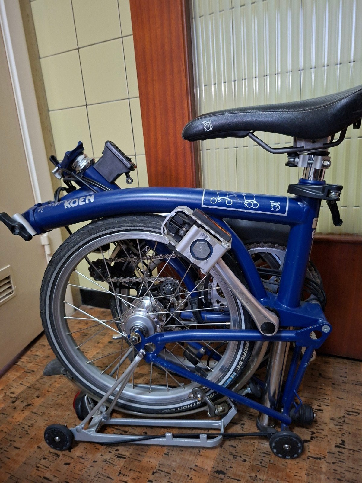 Bromton blauw , M6R, Ophalen, Gebruikt, Brompton, 16 tot 18 inch