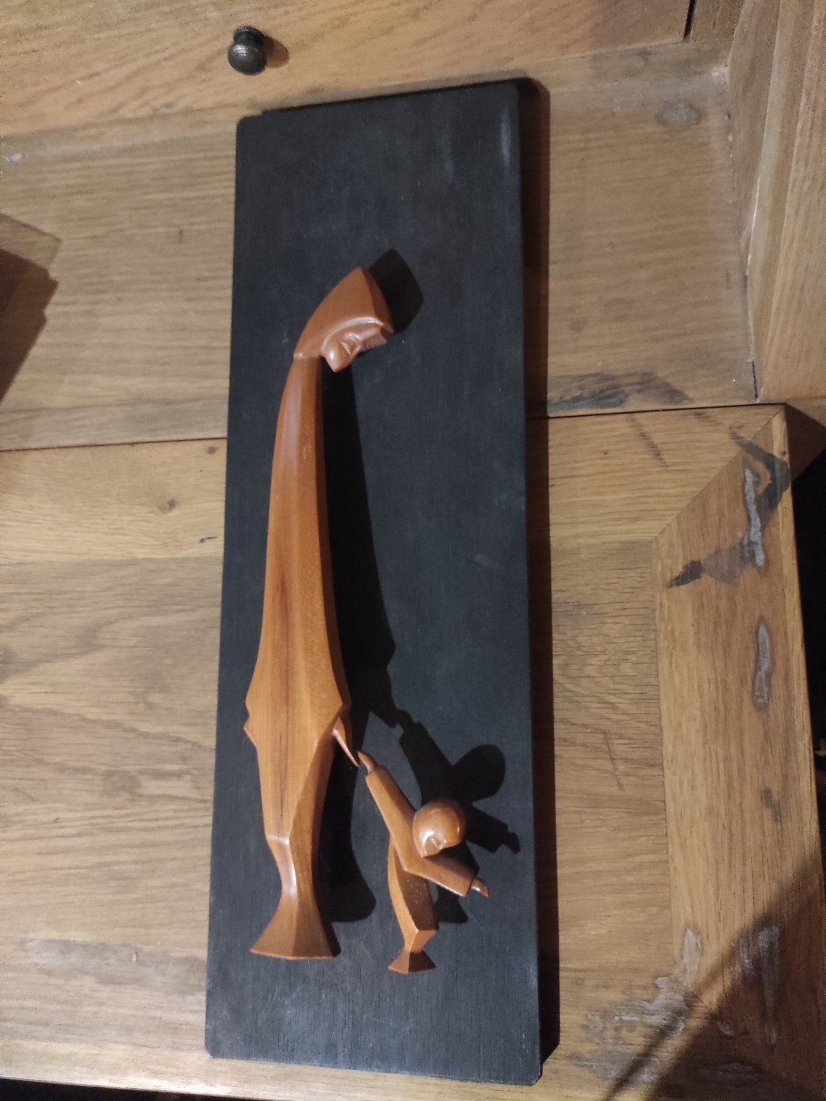 mcm vintage houtsnij kunst ca 45cm, Modern, Ophalen, Wandsculptuur
