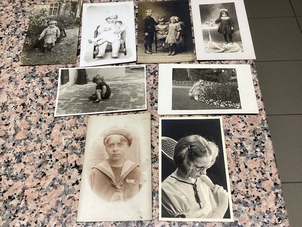 Lot 8 oude foto’s kinderen, Verzamelen, Gebruikt, Foto, Ophalen of Verzenden, Voor 1940