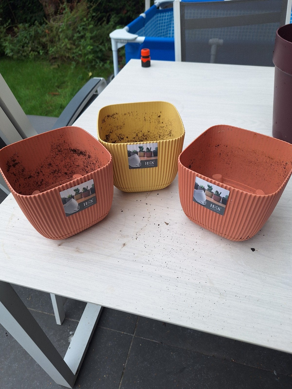H&S bloempot, Moins de 25 cm, Carré, Synthétique, Enlèvement