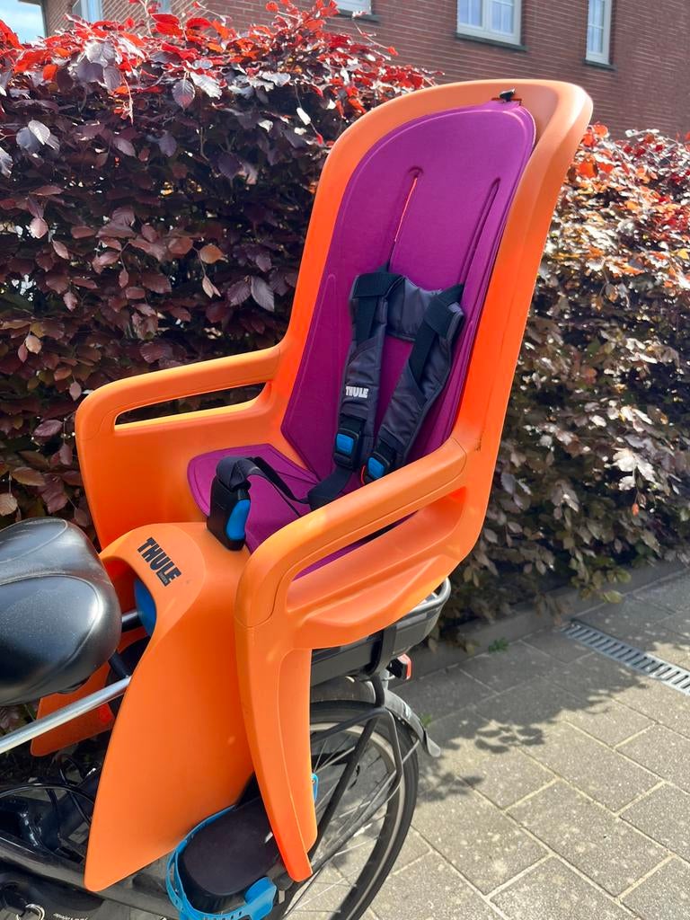 Kinderfietsstoel Thule, Fietsen en Brommers, Ophalen, Achterzitje, Voetsteuntjes, 9 t/m 18 kg