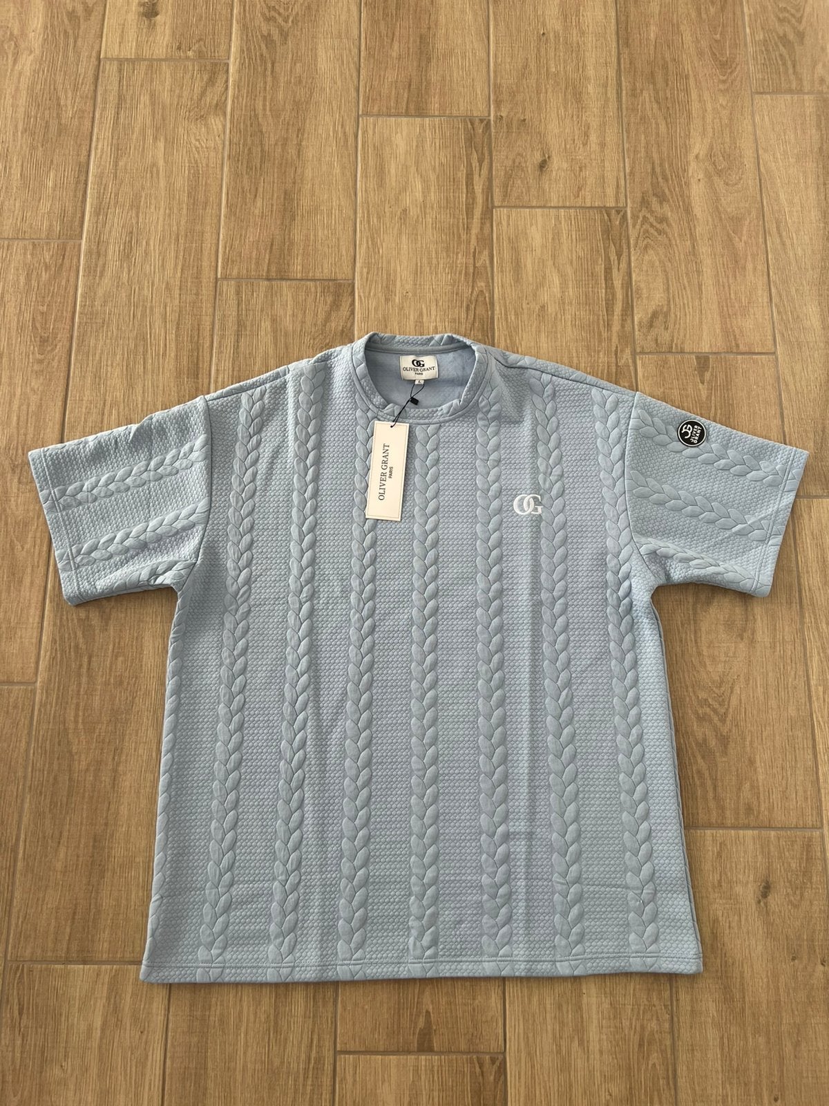 Oliver Grant oversized hemelsblauw T-shirt L/XL, Kleding | Heren, Ophalen of Verzenden, Nieuw, Maat 52/54 (L), Blauw