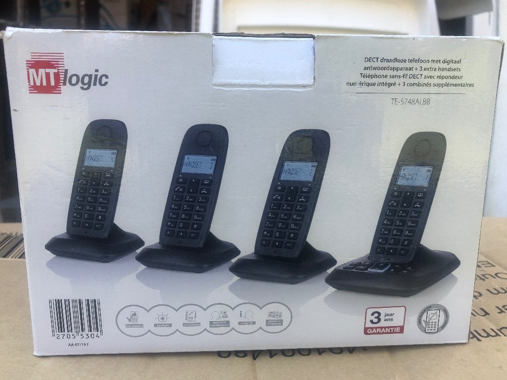 DECT Draadloze telefoon met 3 extra handsets, Enlèvement, Comme neuf, 3 combinés