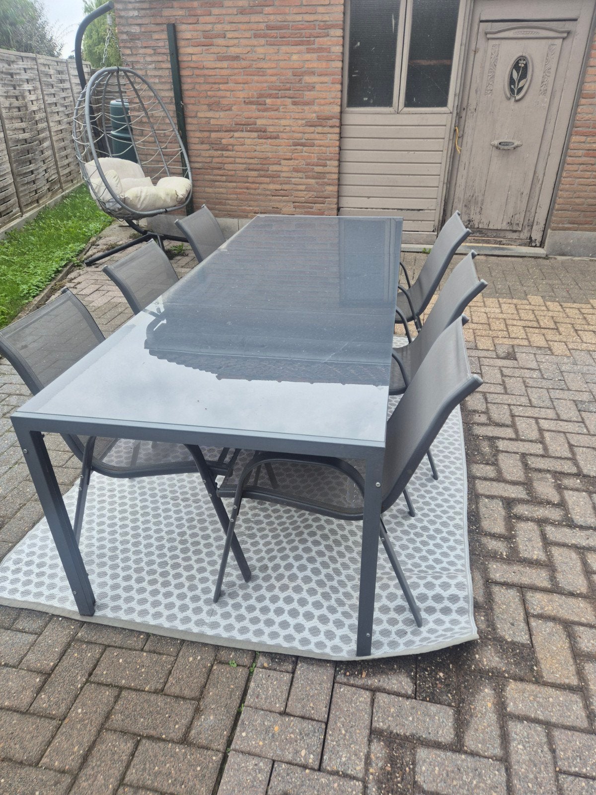 table de jardin plus 12 chaises, Enlèvement, Comme neuf